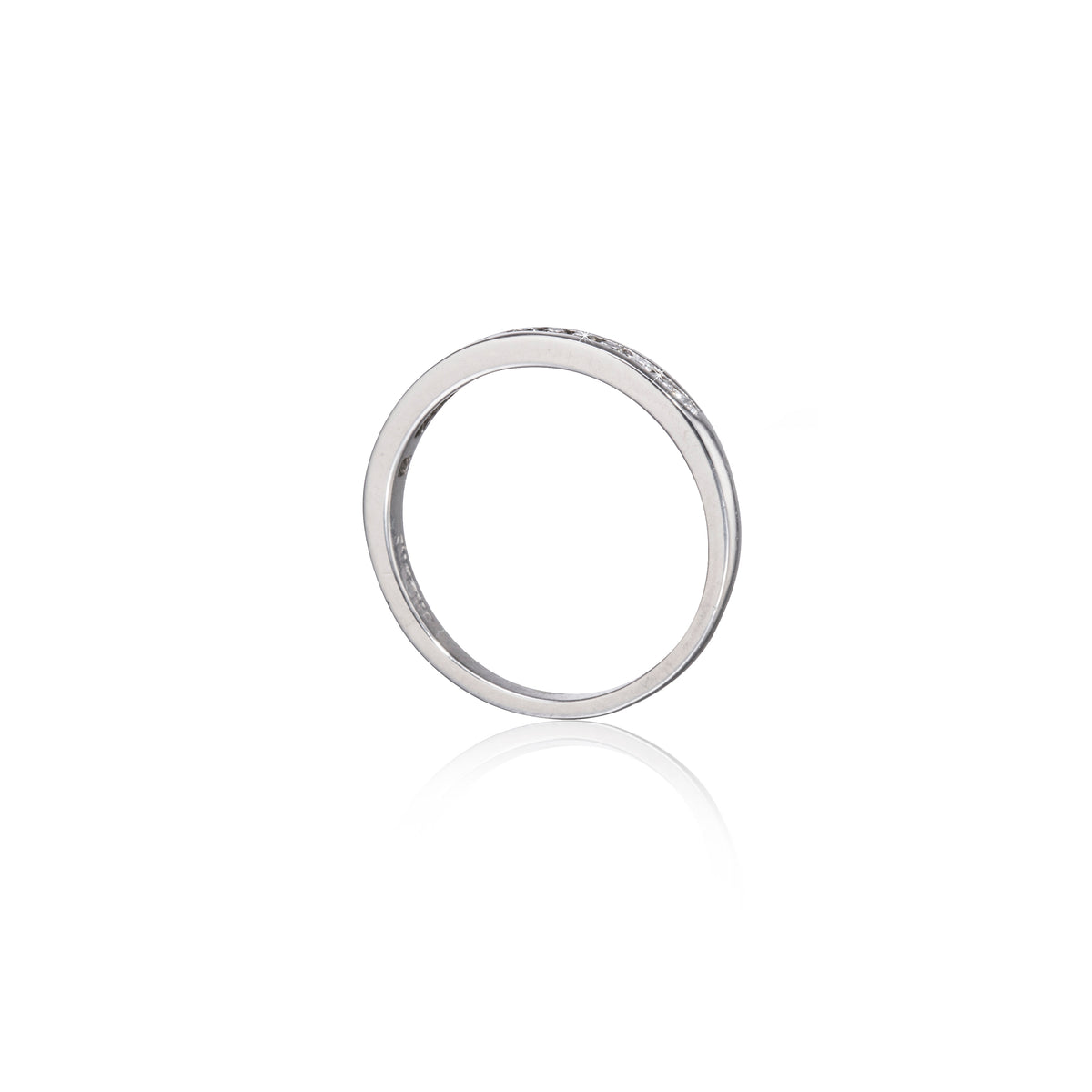 18ct White Gold Half Diamond Channel Set Eternity Ring