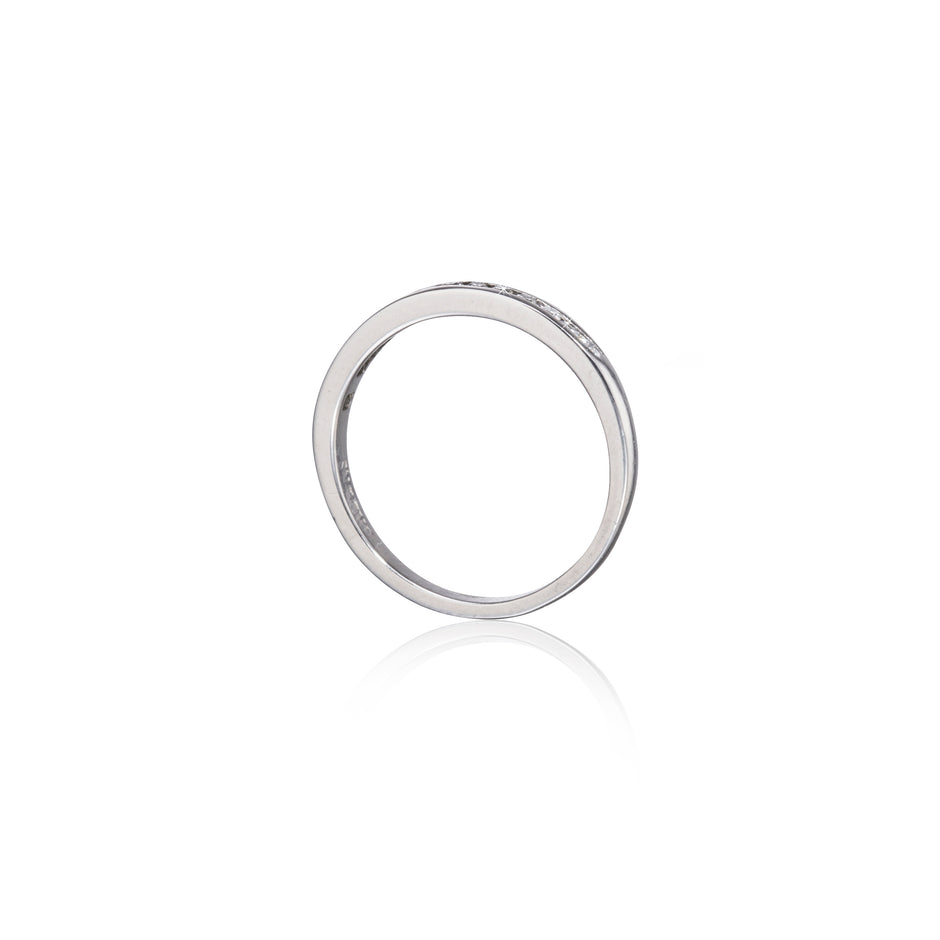 18ct White Gold Half Diamond Channel Set Eternity Ring