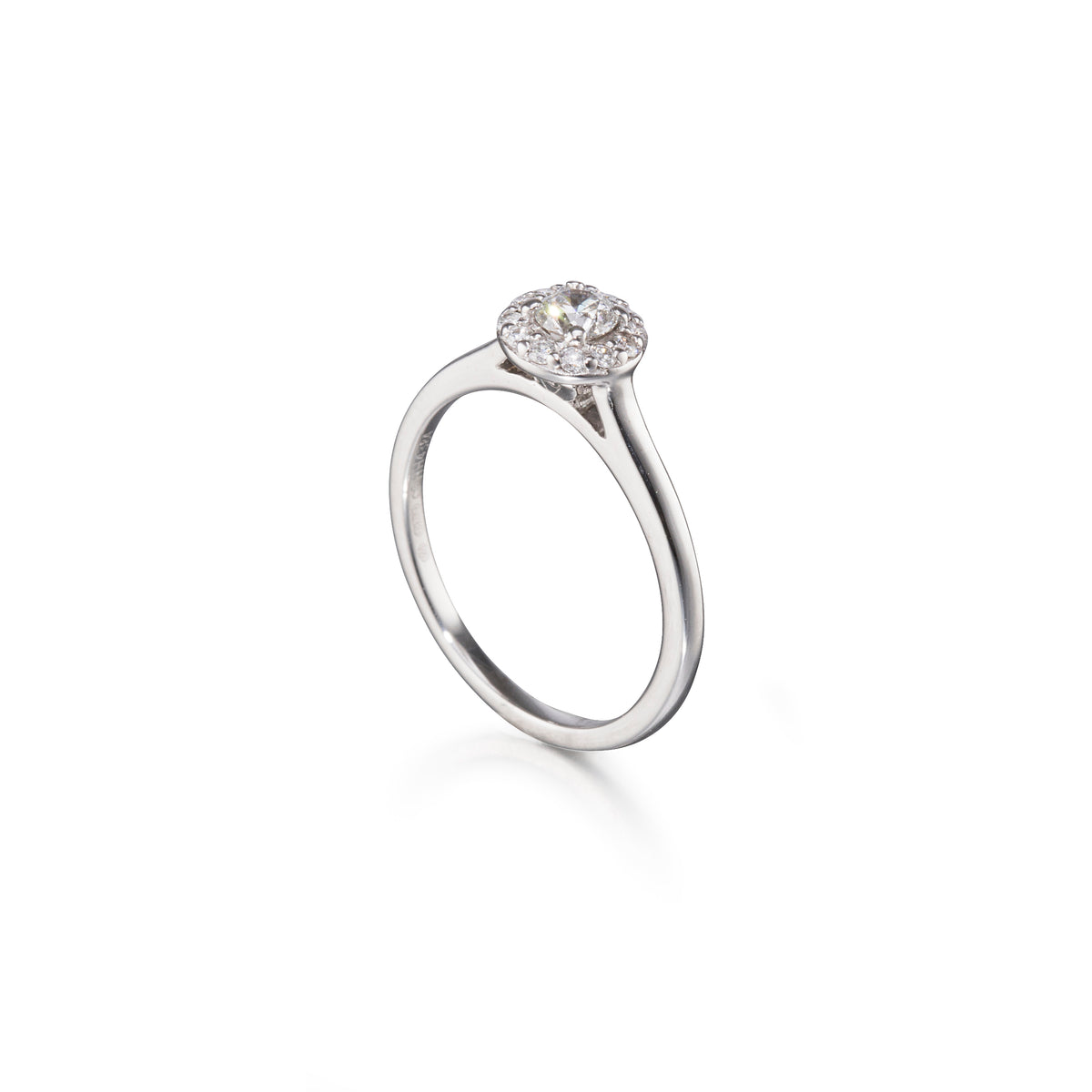 Browns 18ct White Gold Claw Set Diamond Halo Ring