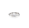 Browns 18ct White Gold Princess Cut Diamond Trilogy Ring
