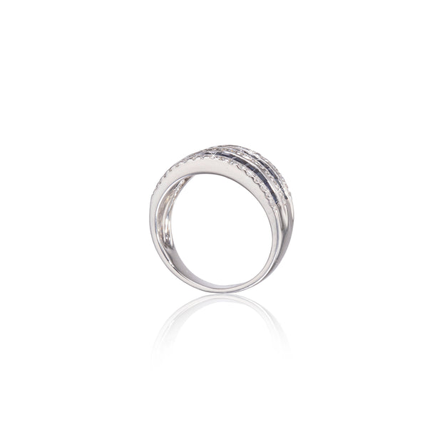 18ct White Gold Sapphire and Diamond Dress Ring