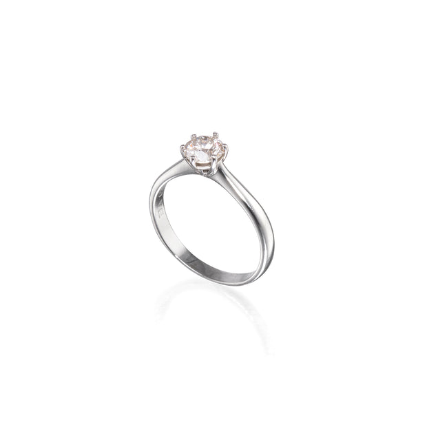 18ct White Gold Diamond Solitaire Ring