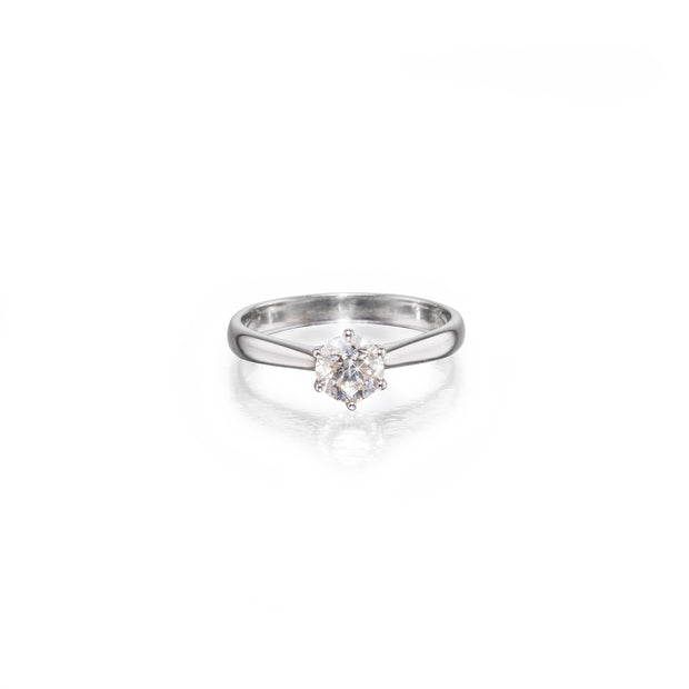 18ct White Gold Diamond Solitaire Ring