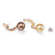 18ct Yellow Gold Diamond and South Sea Pearl Hanging Earrings