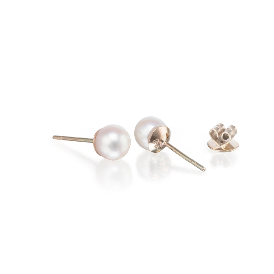 NEW MG 9ct Yellow Gold Cultured Pearl Earrings