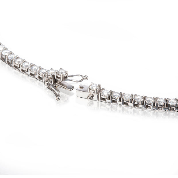 10ct White Gold Diamond Tennis Necklace