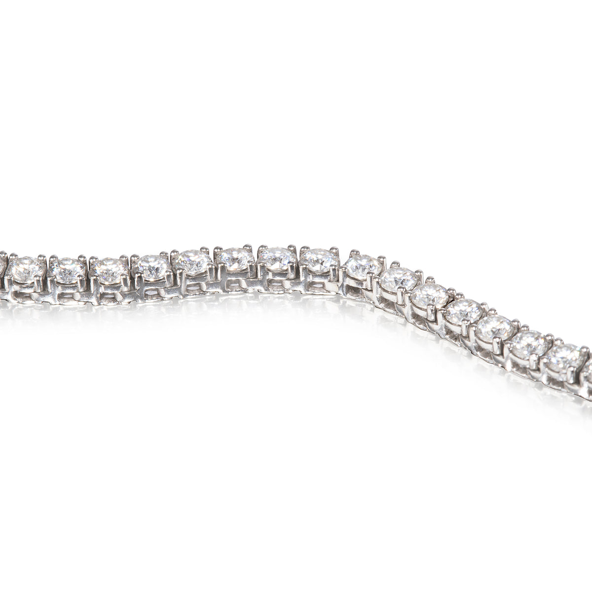 10ct White Gold Diamond Tennis Necklace