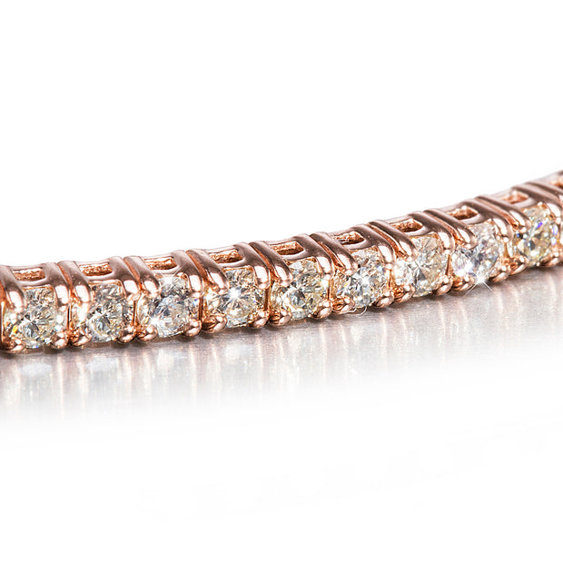 14ct Rose Gold Diamond Flexi Bangle