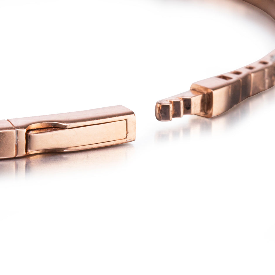 14ct Rose Gold Diamond Flexi Bangle