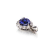 New 18ct White Gold E.G.L Certified Pear Shape Tanzanite and Diamond Pendant