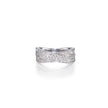 18ct White Gold Pave Cross Over Diamond Dress Ring
