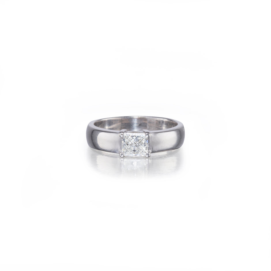 18ct White Gold Princess Cut Diamond Ring