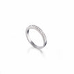 18ct White Gold Half Diamond Milgrain Eternity Ring
