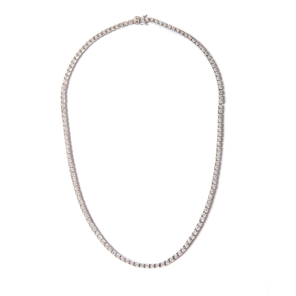 18ct White Gold Diamond Tennis Necklace