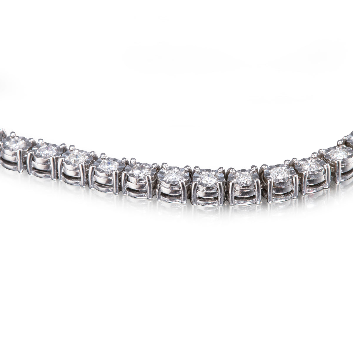 18ct White Gold Diamond Tennis Necklace