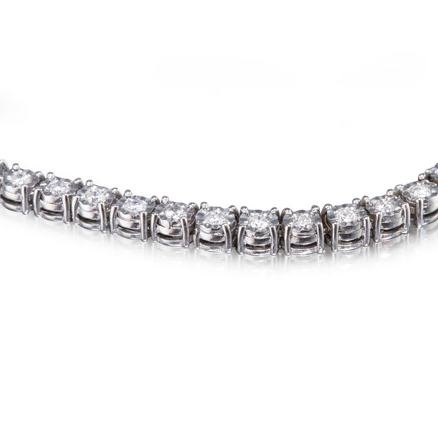 18ct White Gold Diamond Tennis Necklace