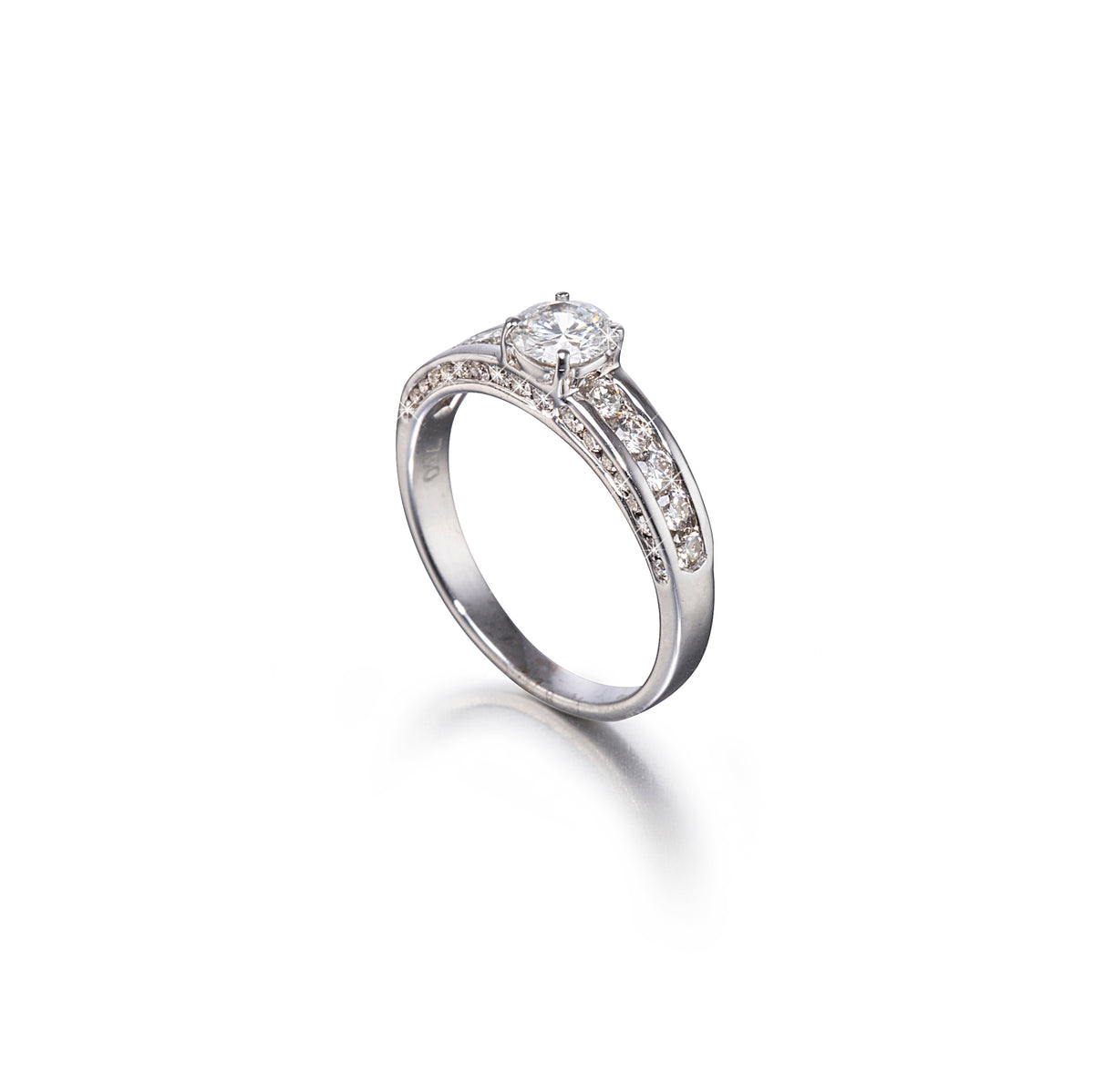 18ct White Gold Diamond Channel Set Ring
