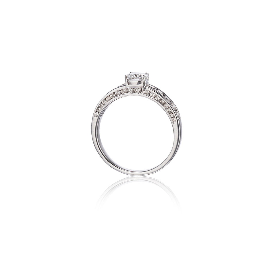 18ct White Gold Diamond Channel Set Ring