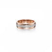 14ct Rose and White Gold Pave' Diamond Band