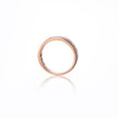 14ct Rose and White Gold Pave' Diamond Band