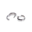 9ct White Gold Black and White Diamond Huggie Earrings