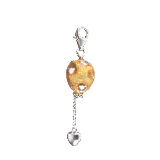 Thomas Sabo Sterling Silver Golden Love Bead Glass Charm
