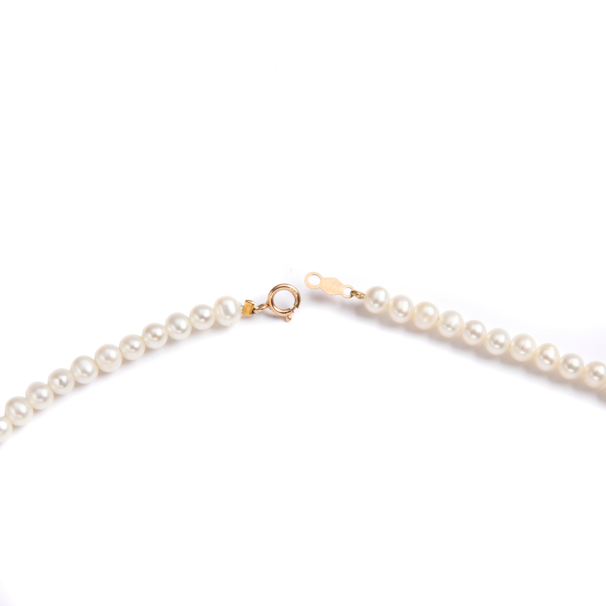 String of Fresh Water Pearls Secured with a 14ct Yellow Gold Clasp