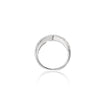 14ct White Gold Diamond Cross Over Dress Ring
