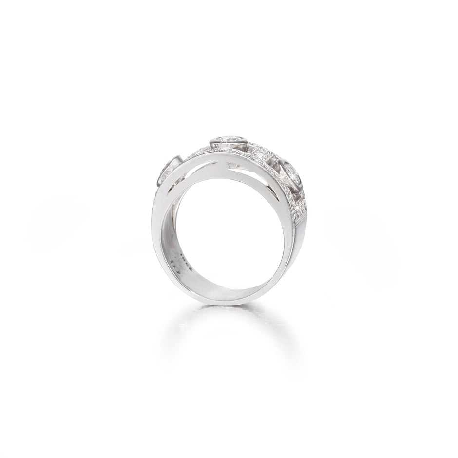 Charles Greig 18ct White Gold Diamond Dress Ring