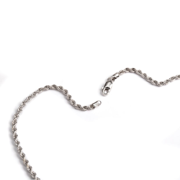 18ct White Gold Rope Chain