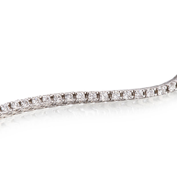 18ct White Gold Diamond Tennis Bracelet