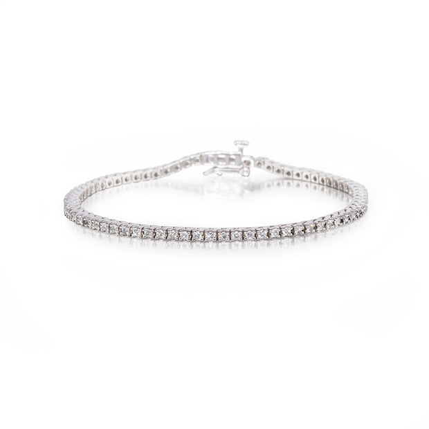 18ct White Gold Diamond Tennis Bracelet