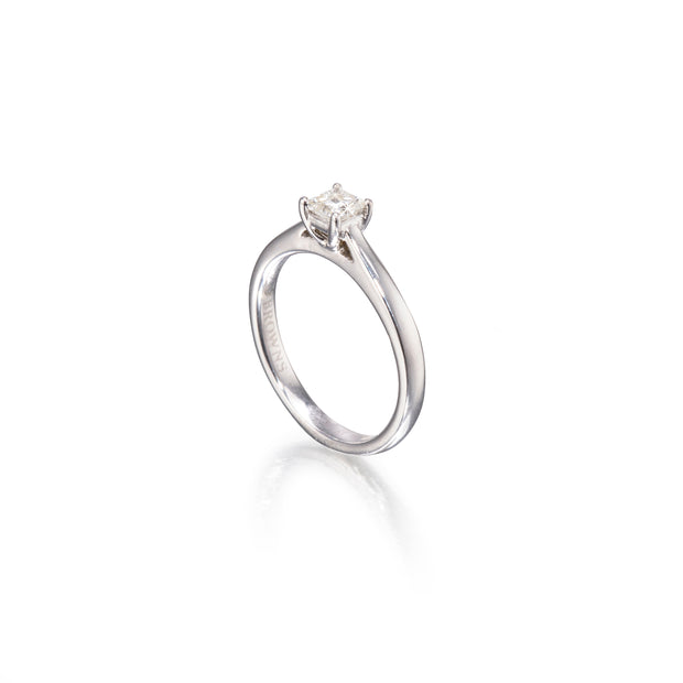 Browns 18ct White Gold Diamond Solitaire Ring