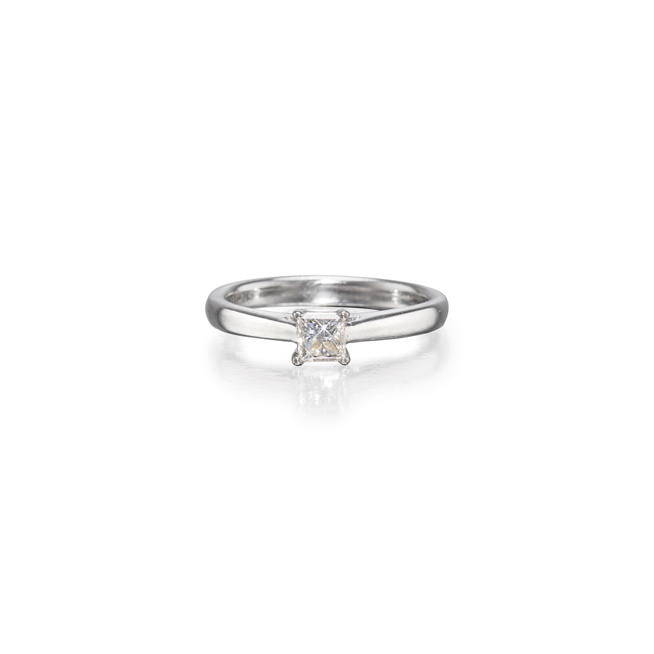 Browns 18ct White Gold Diamond Solitaire Ring