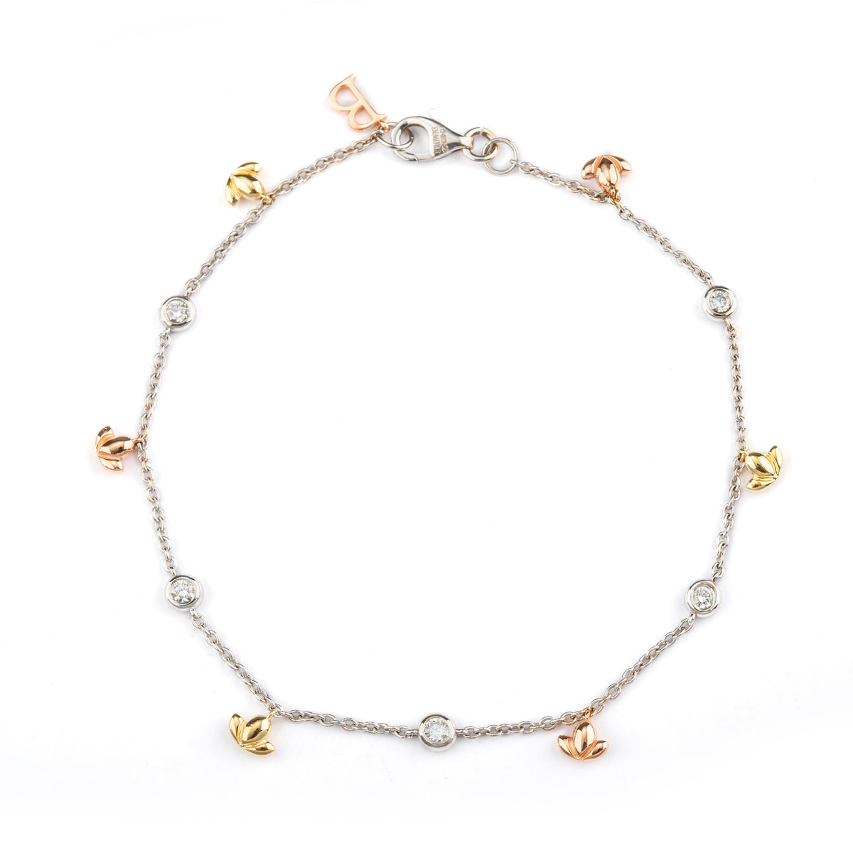 Browns 18ct White Gold Angel Diamond Bracelet
