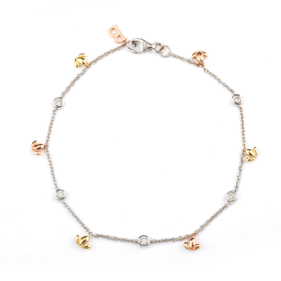 Browns 18ct White Gold Angel Diamond Bracelet