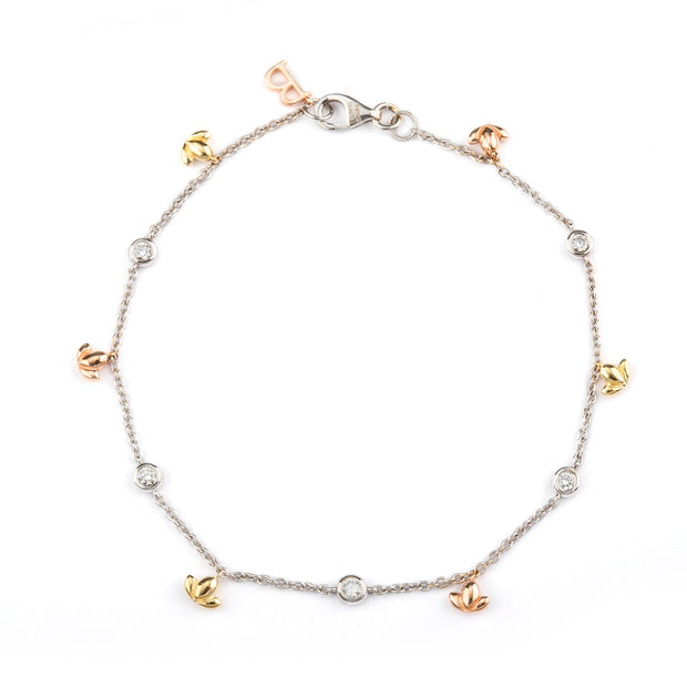 Browns 18ct White Gold Angel Diamond Bracelet