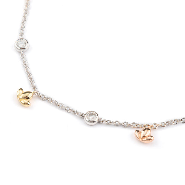 Browns 18ct White Gold Angel Diamond Bracelet