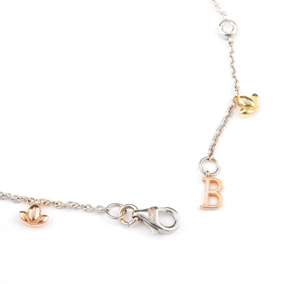 Browns 18ct White Gold Angel Diamond Bracelet