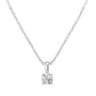 Browns 9ct White Gold Diamond Pendant with a 9ct Browns Adjustable Ball Chain