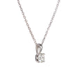 Browns 9ct White Gold Diamond Pendant with a 9ct Browns Adjustable Ball Chain