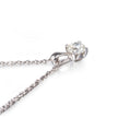 Browns 9ct White Gold Diamond Pendant with a 9ct Browns Adjustable Ball Chain