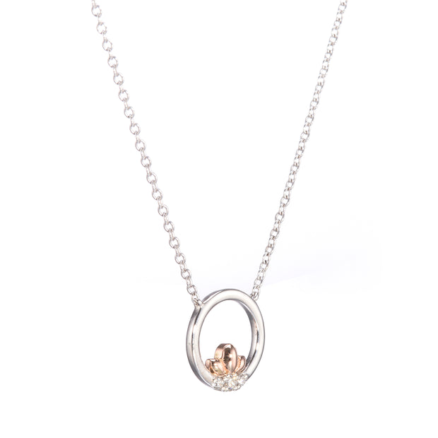 Browns 9ct White Gold Circle of Life Necklace