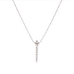 Browns 9ct White Gold Diamond Journey Drop Angel Necklace