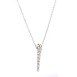 Browns 9ct White Gold Diamond Journey Drop Angel Necklace