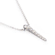 Browns 9ct White Gold Diamond Journey Drop Angel Necklace