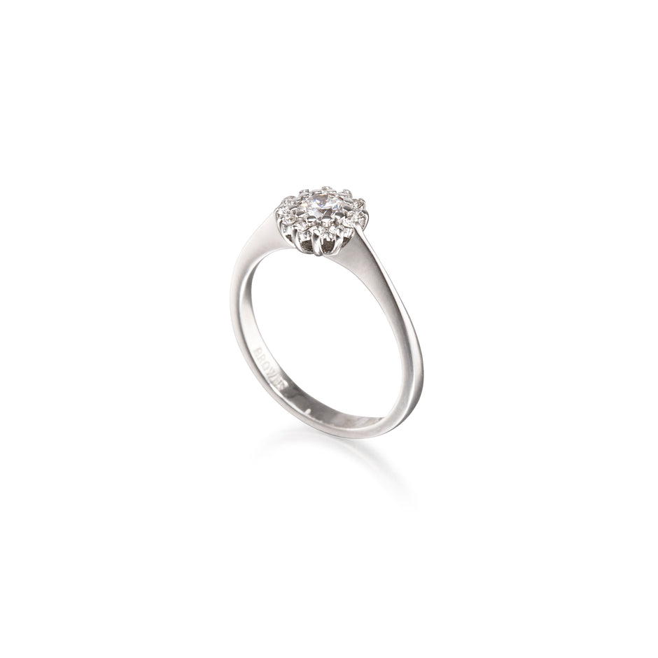 Browns 18ct White Gold Classic Claw set Diamond Cluster Ring