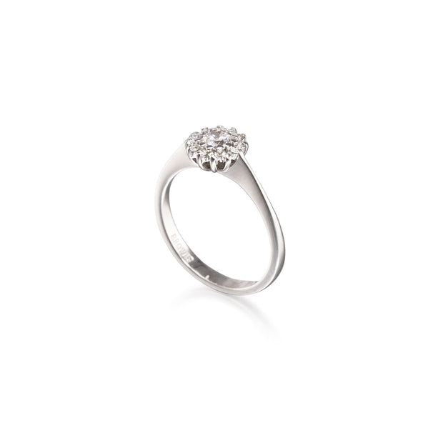 Browns 18ct White Gold Classic Claw set Diamond Cluster Ring