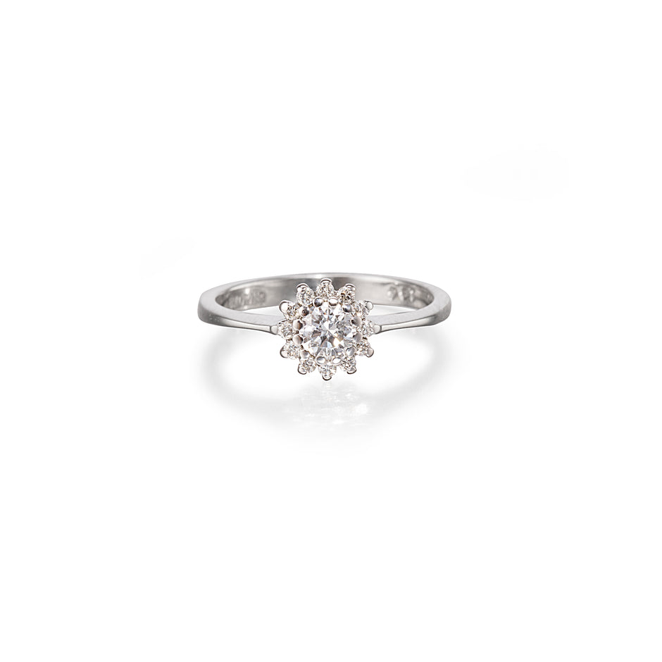 Browns 18ct White Gold Classic Claw set Diamond Cluster Ring