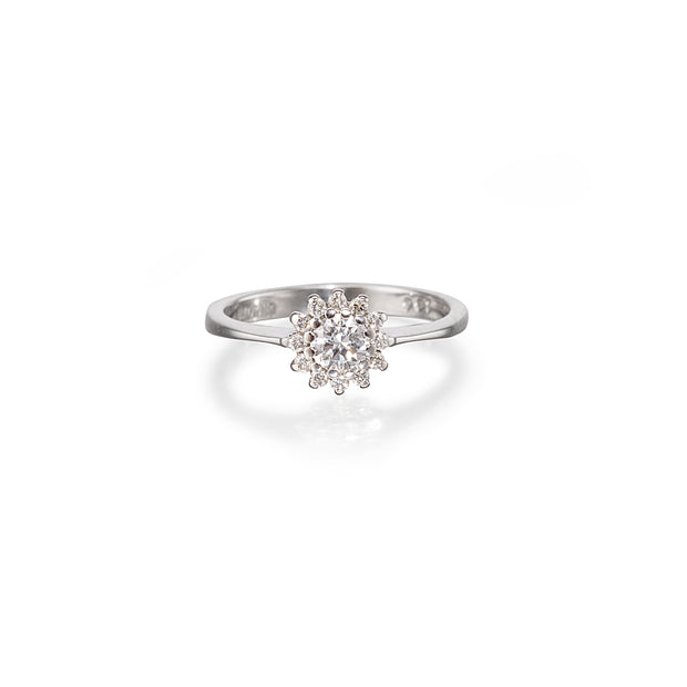 Browns 18ct White Gold Classic Claw set Diamond Cluster Ring
